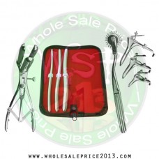  Hegar uterine dilator 3 pieces set, 7-8, 9-10, 13-14, wartenberg pinwheel,mathieu speculum, grave 3pcs